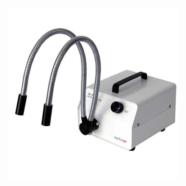 Amscope 150W Dual Gooseneck Fiber-Optic Illuminator HL150-AY